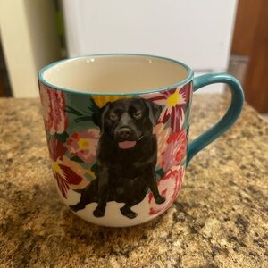 Anthropologie Black Lab Mug